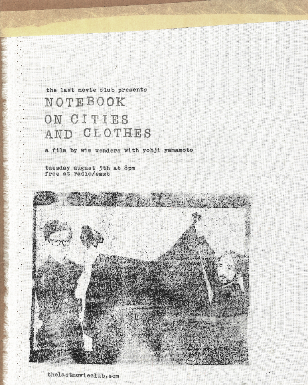 notebook on cities and clothes flier